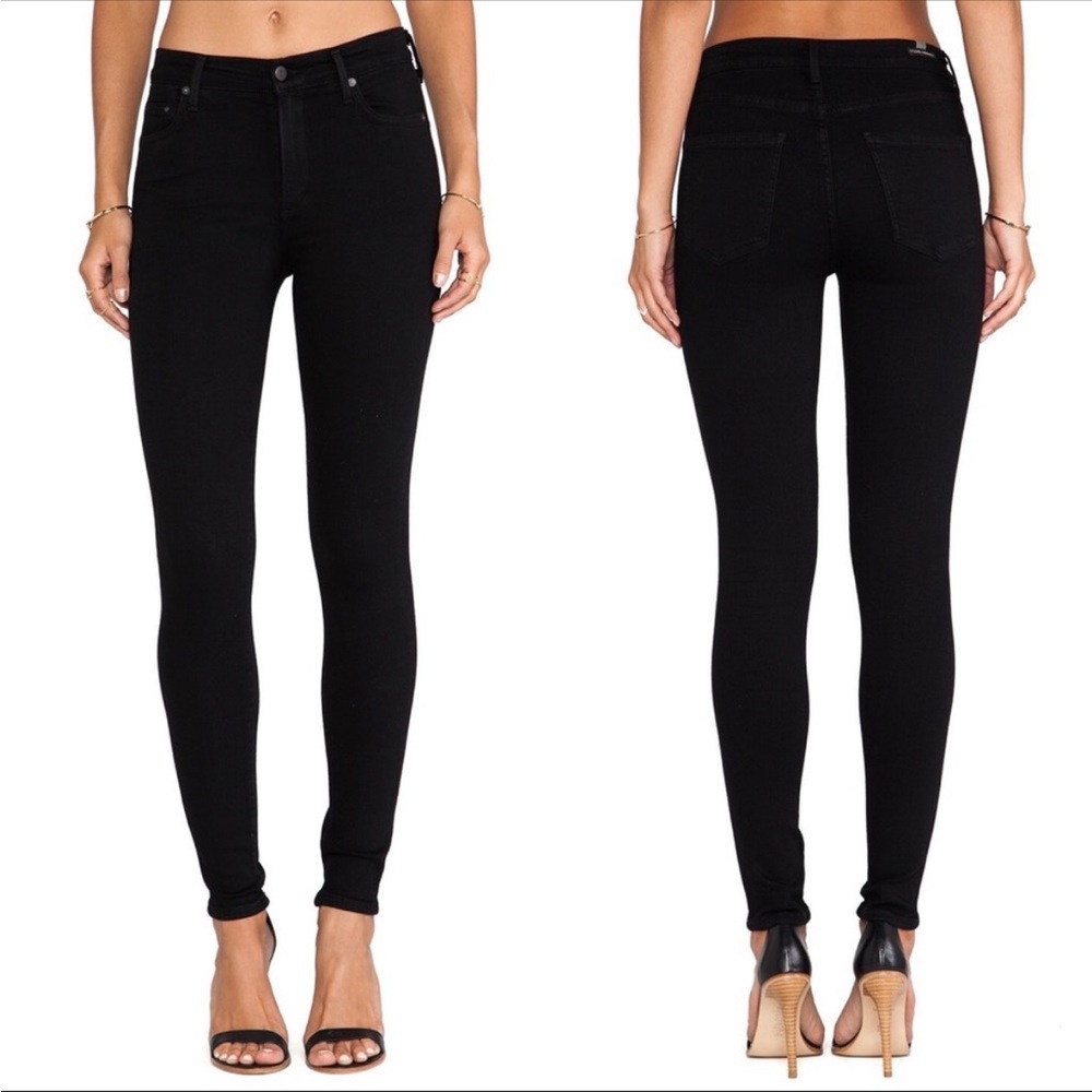 Citizens Of Humanity Rocket High Rise Skinny 25 Plush Black